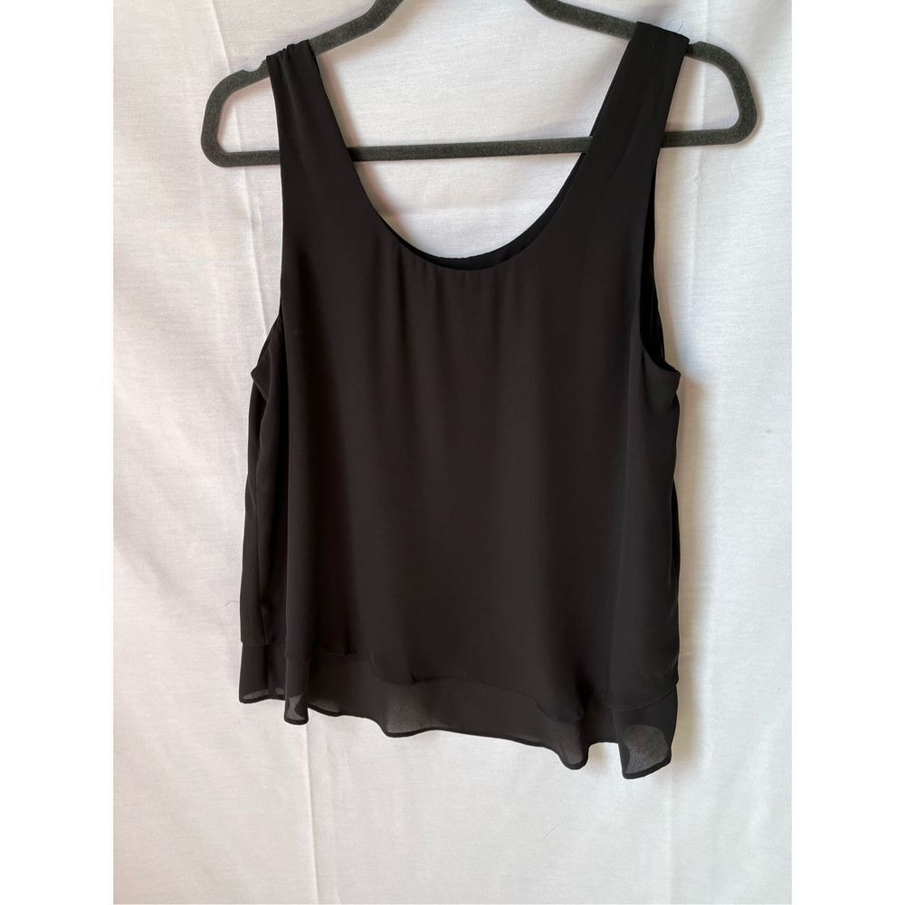 Apt. 9 Black Layered Sleeveless Blouse Size Large